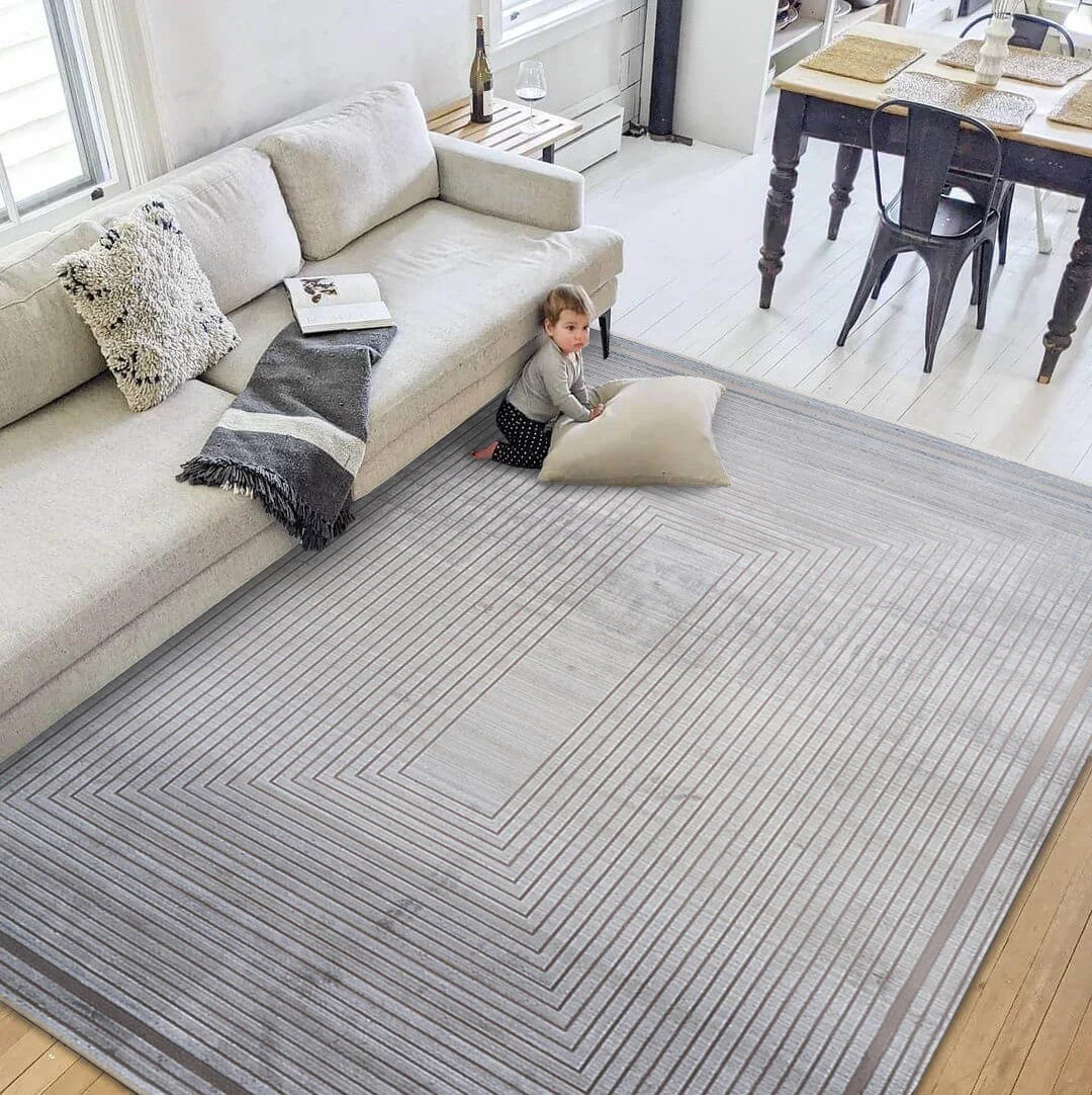 Dolce Vita Halı Donna 8252 Satin Silver Modern Salon Halısı