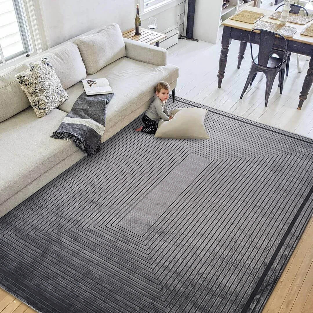 Dolce Vita Halı Donna 8253 Ash Grey Modern Salon Halısı