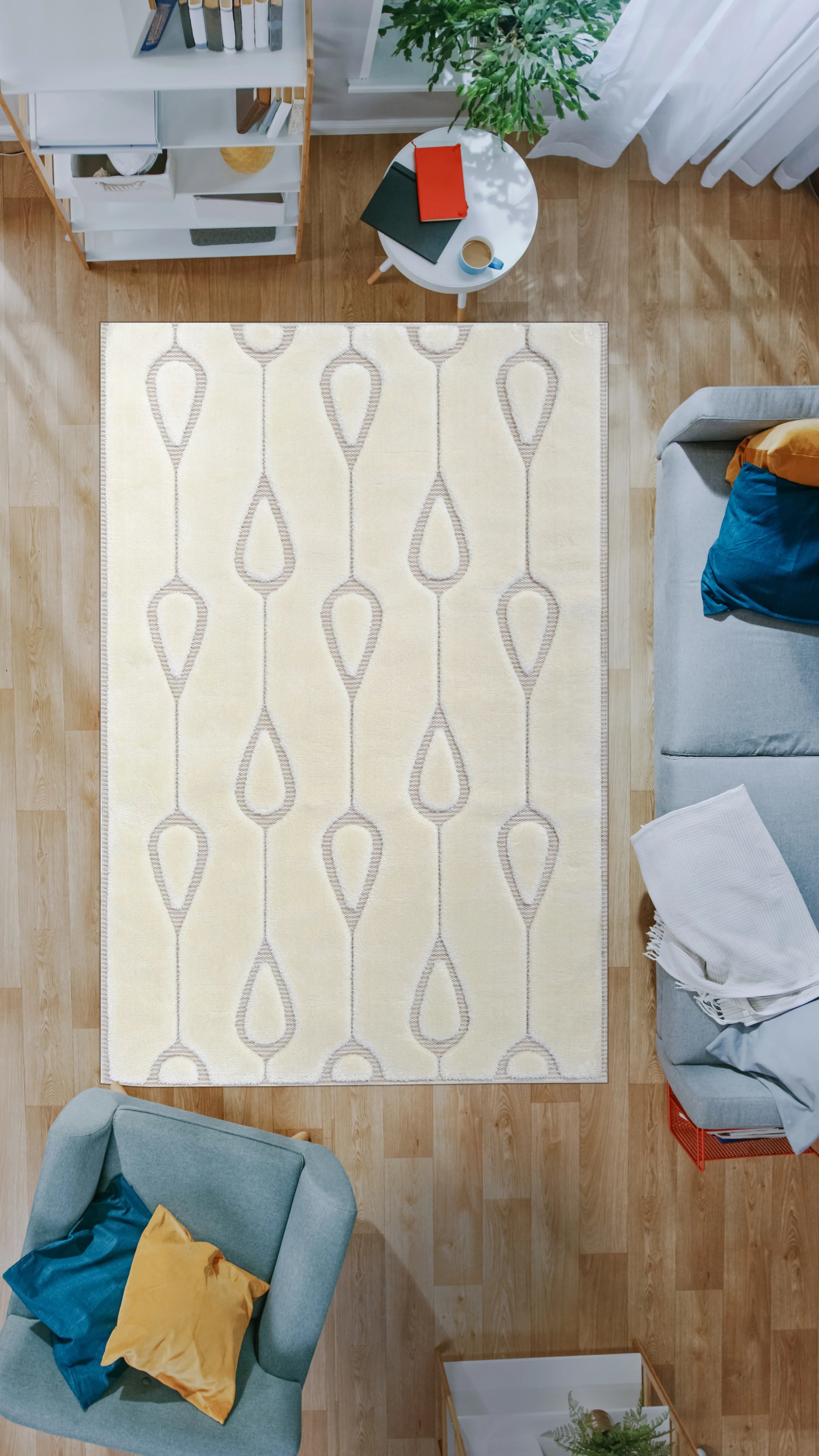 Dolce Vita Halı Morocco 7104 Blanc İskandinav Halı