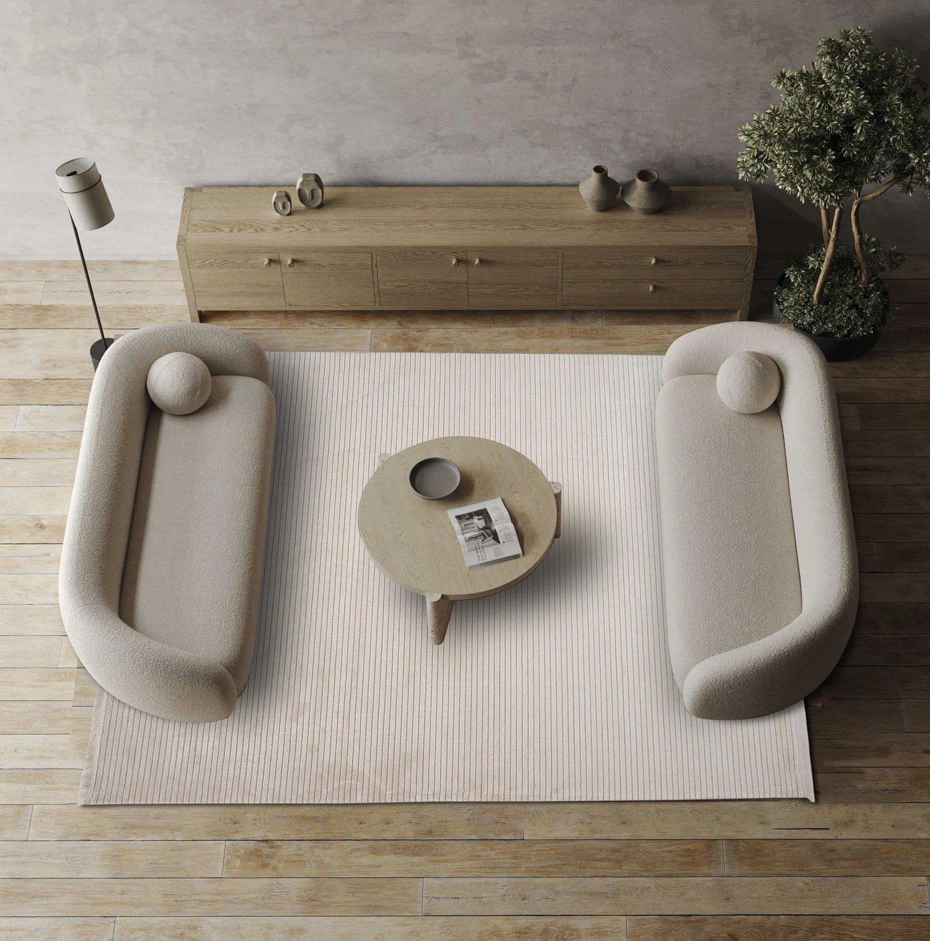 Dolce Vita Halı Opera 8506 Flat Cream Modern Salon Halısı