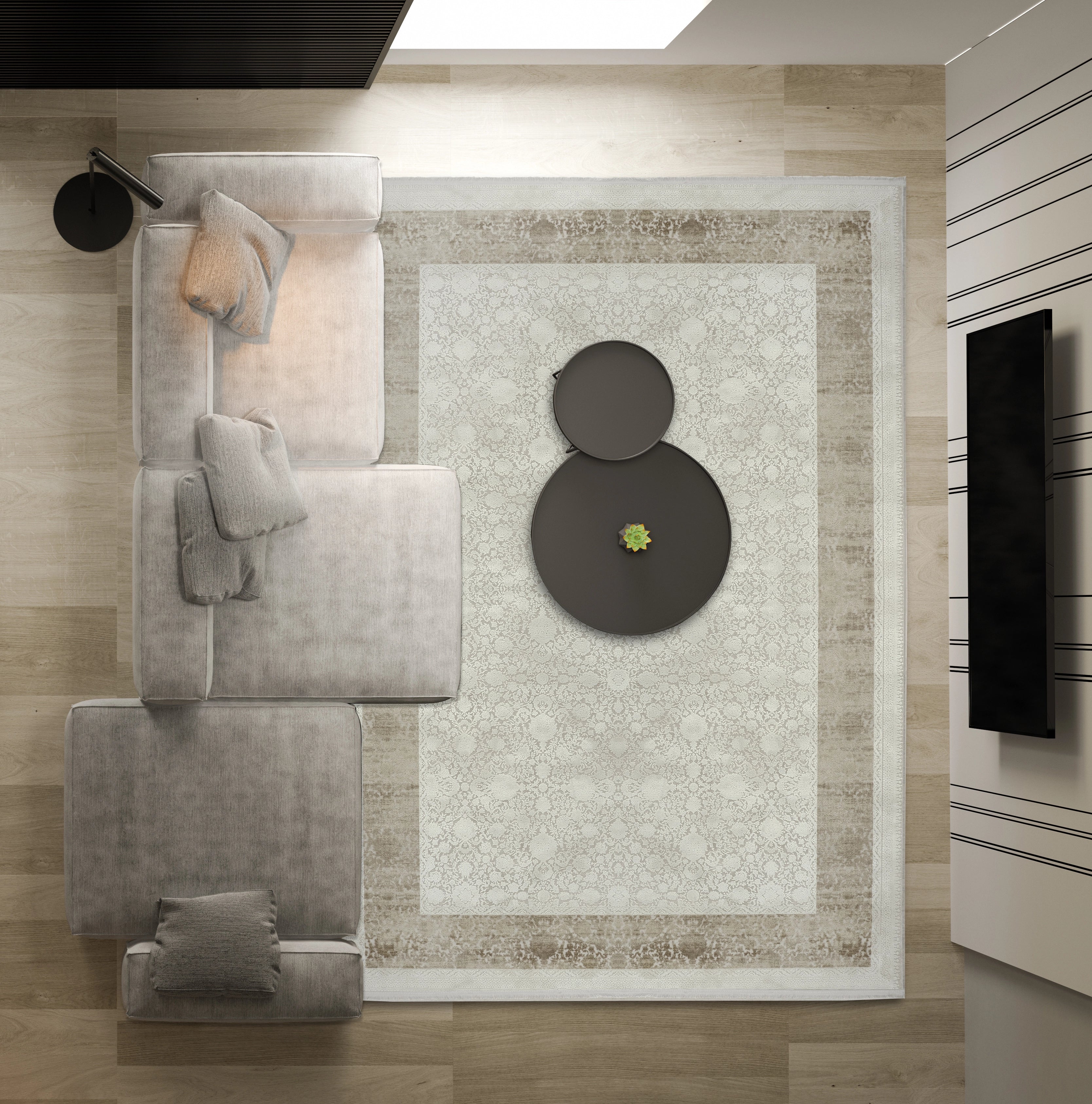 Dolce Vita Halı Monaco 8705 Rose Modern Salon Halısı